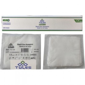 Tules Steril Emici Gaz Kompres 7,5 cm X 7,5 cm 