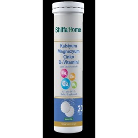 Kalsiyum Magnezyum Çinko D3 Vitaminli 20 Tablet