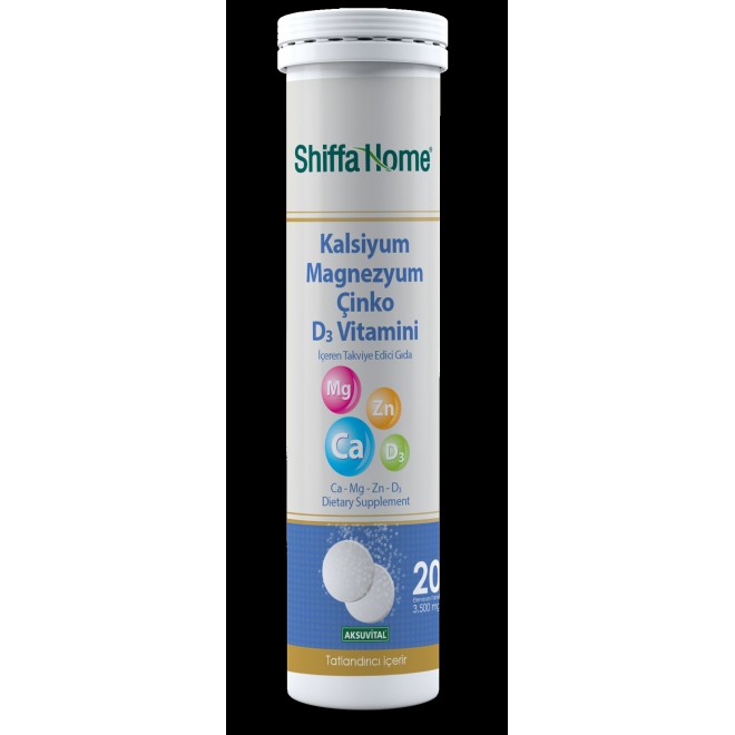 Kalsiyum Magnezyum Çinko D3 Vitaminli 20 Tablet