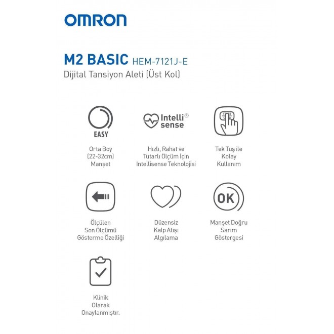 Omron M2 Hem-7121-E Dijital Hafızalı Tansiyon Aleti