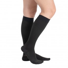 CCL2 Diz Altı Burnu Kapalı Çorap (Siyah)