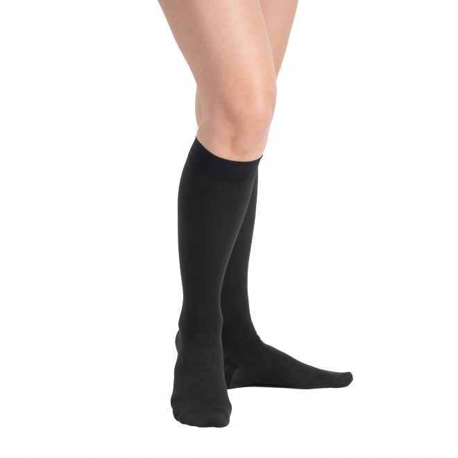 CCL2 Diz Altı Burnu Kapalı Çorap (Siyah)